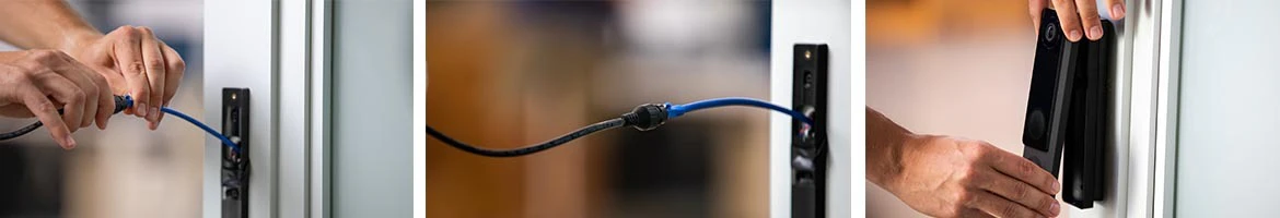 Video intercom with door release installation considerations